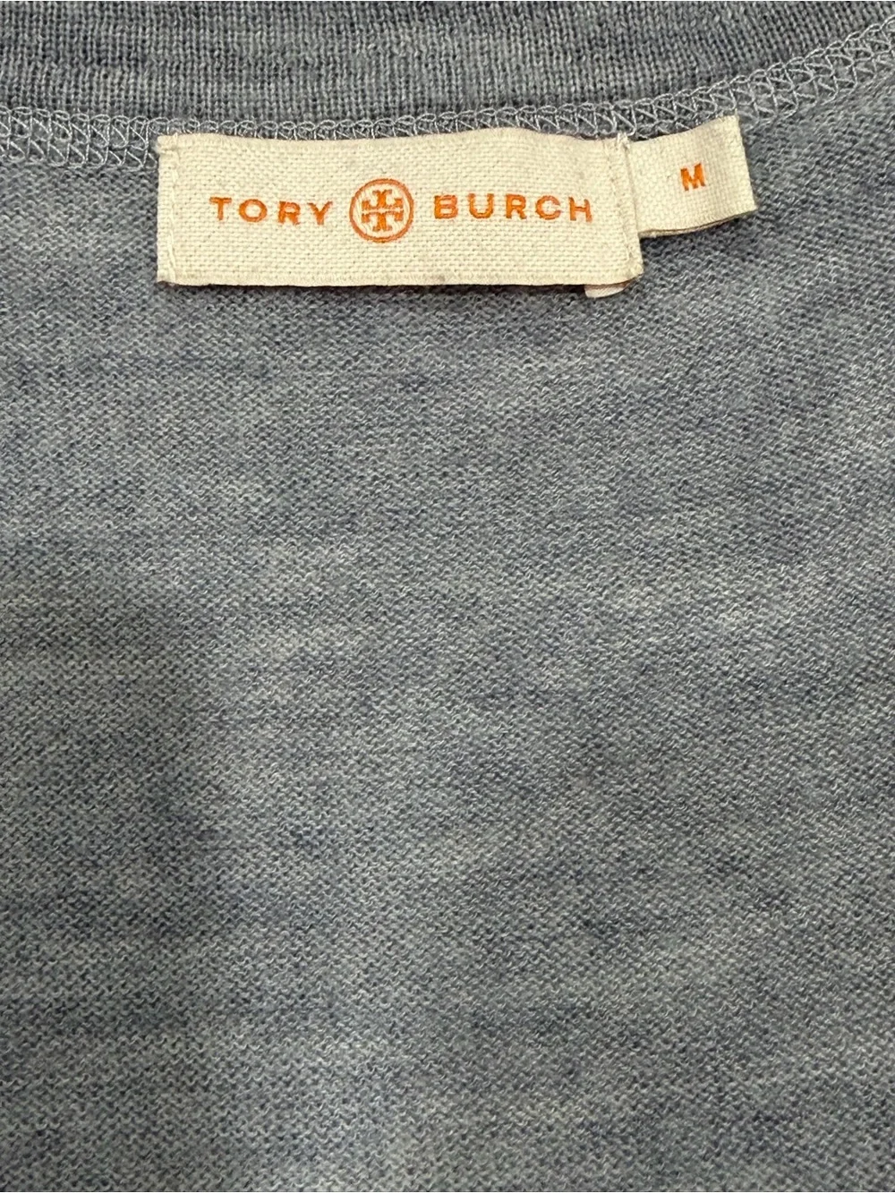 Tory Burch Merino Wool Cardigan Gray Quiet‎ Luxury Preppy Old Money Women's M